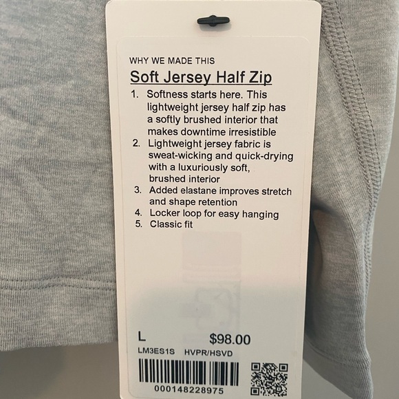 Men’s Lululemon Soft Jersey Half Zip - Picture 3 of 4
